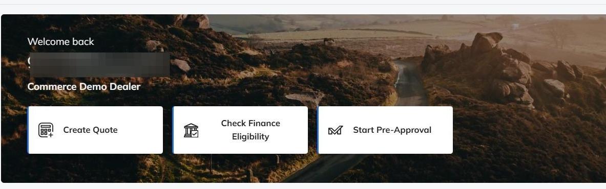 The welcome banner with a Create Quote call-to-action button